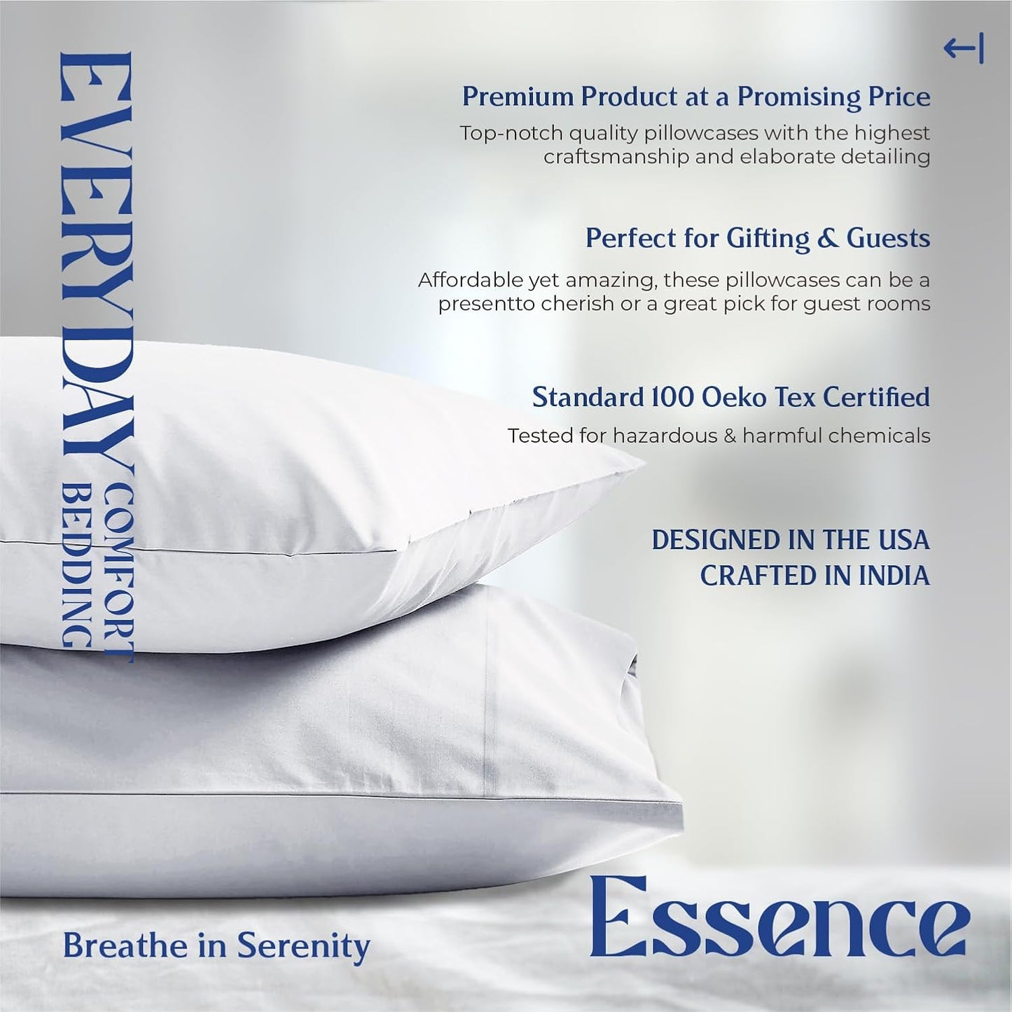 Mayfair Linen 100% Organic Cotton Percale Sheets Full Size - White Cotton Percale Sheets Full, 4 Piece Full Percale Sheet Sets, Soft & Crisp, Cooling Sheets, 16" Deep Pocket Hotel Sheets Full Size