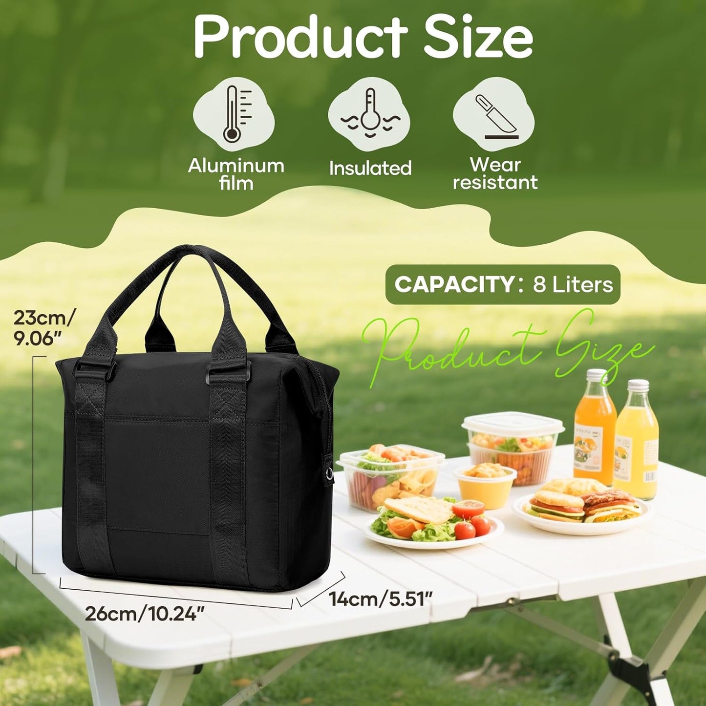 Lunch Bag Insulated Lunch Box Leakproof Lunch Tote Bags for Women Men,Portable Thermal Cooler Bag Lunch Containers with Shoulder Strap for Work, Family, Picnic, School, Outdoor,BBQ C2-Pinkpurple