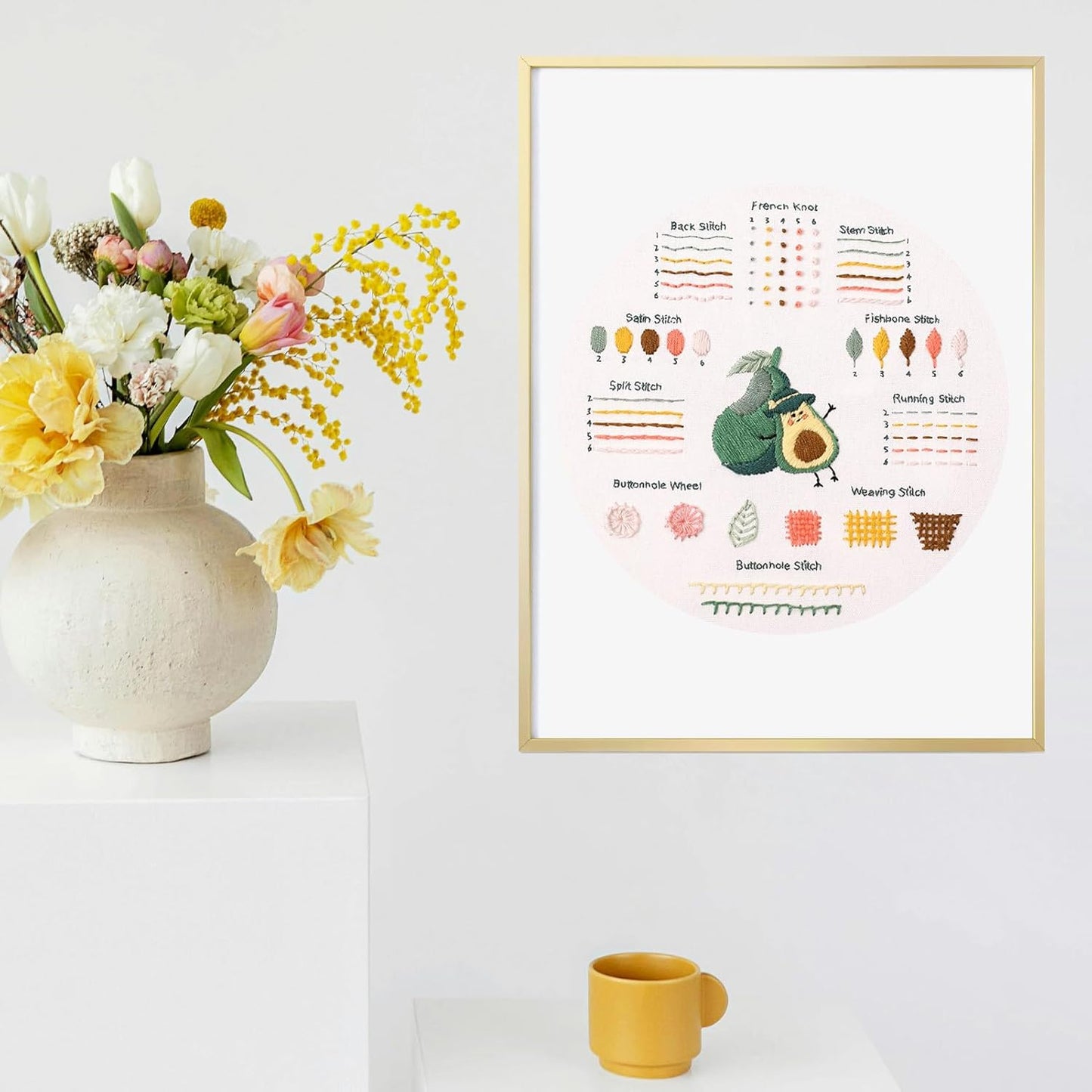 Purilite Select 3-Sets Flower Embroidery Kit