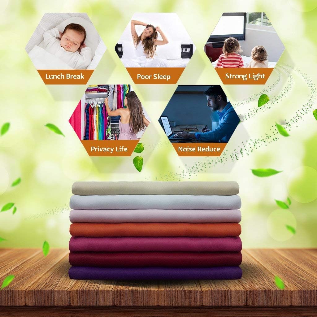 NICETOWN Blackout Curtains 2 Panels for Bedroom- Thermal Insulated Grommet Blackout Curtains 63 Inches Long for Living Room/Kitchen Rideaux occultants (2 Panels, W42 x L63 -Inch,Grey) - PuriLite