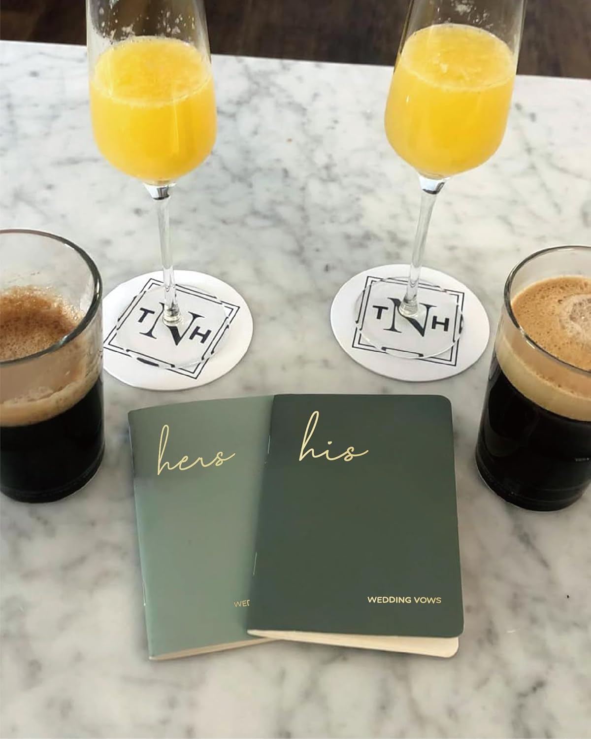 GroomBrideGifts Wedding Vow Book for His and Hers, Soft Touch, Perfectly Sized Bride and Groom Vow Books, Wedding Essentials, Wedding Registry Ideas, His and Hers Gifts
