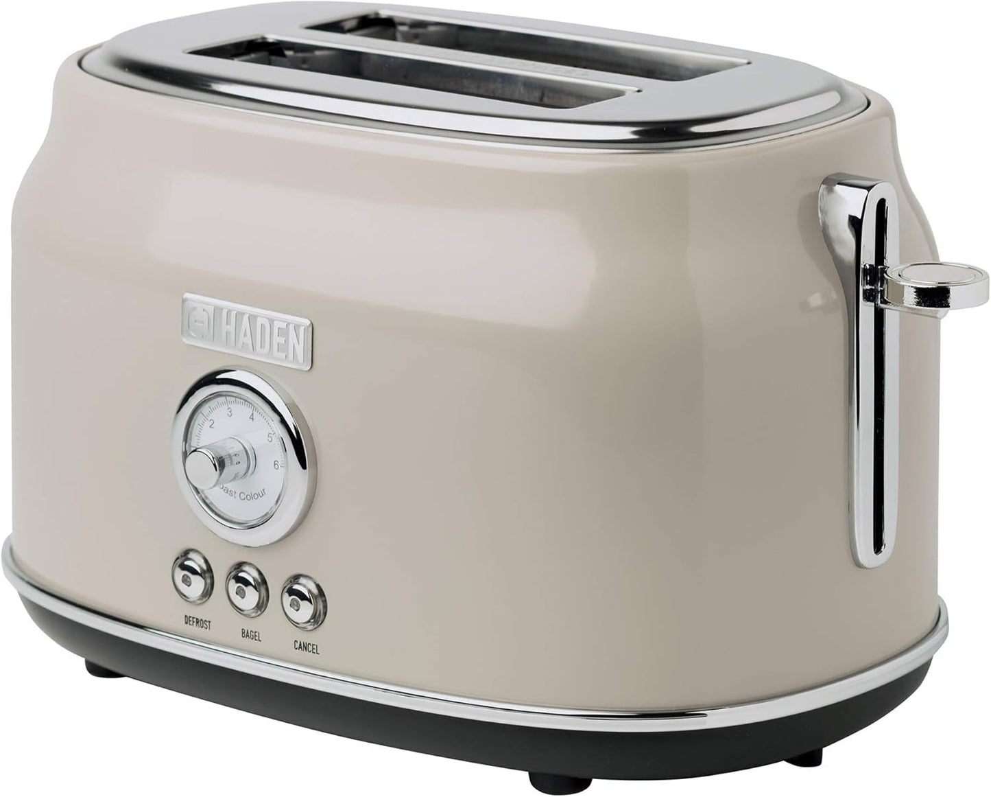 Haden Dorset 75083 Stainless Steel 1500W Retro Toaster 4 Slice Wide Slot w/Removable Crumb Tray and Settings, Black/Copper Toasters w/Adjustable Browning Control, Smart Toaster
