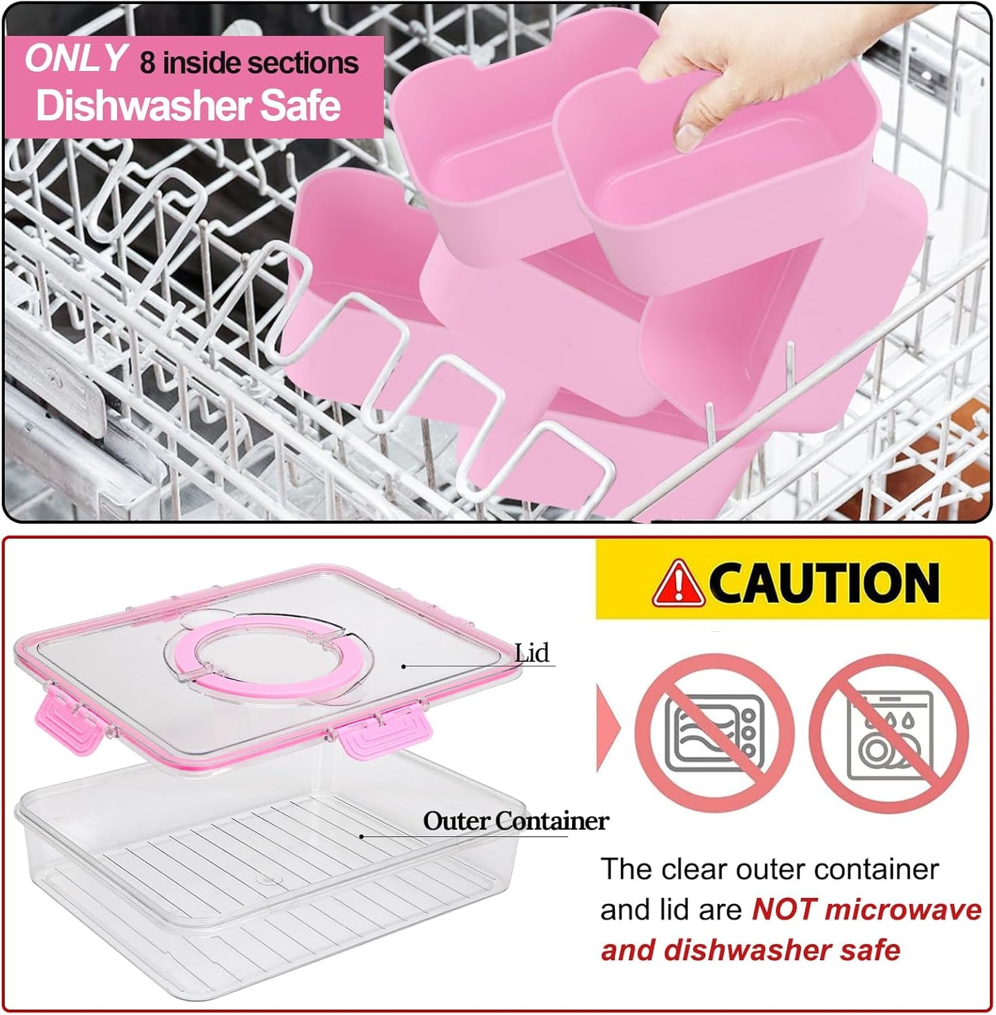 Purilite Select Clear Compartmentalized Snack Box