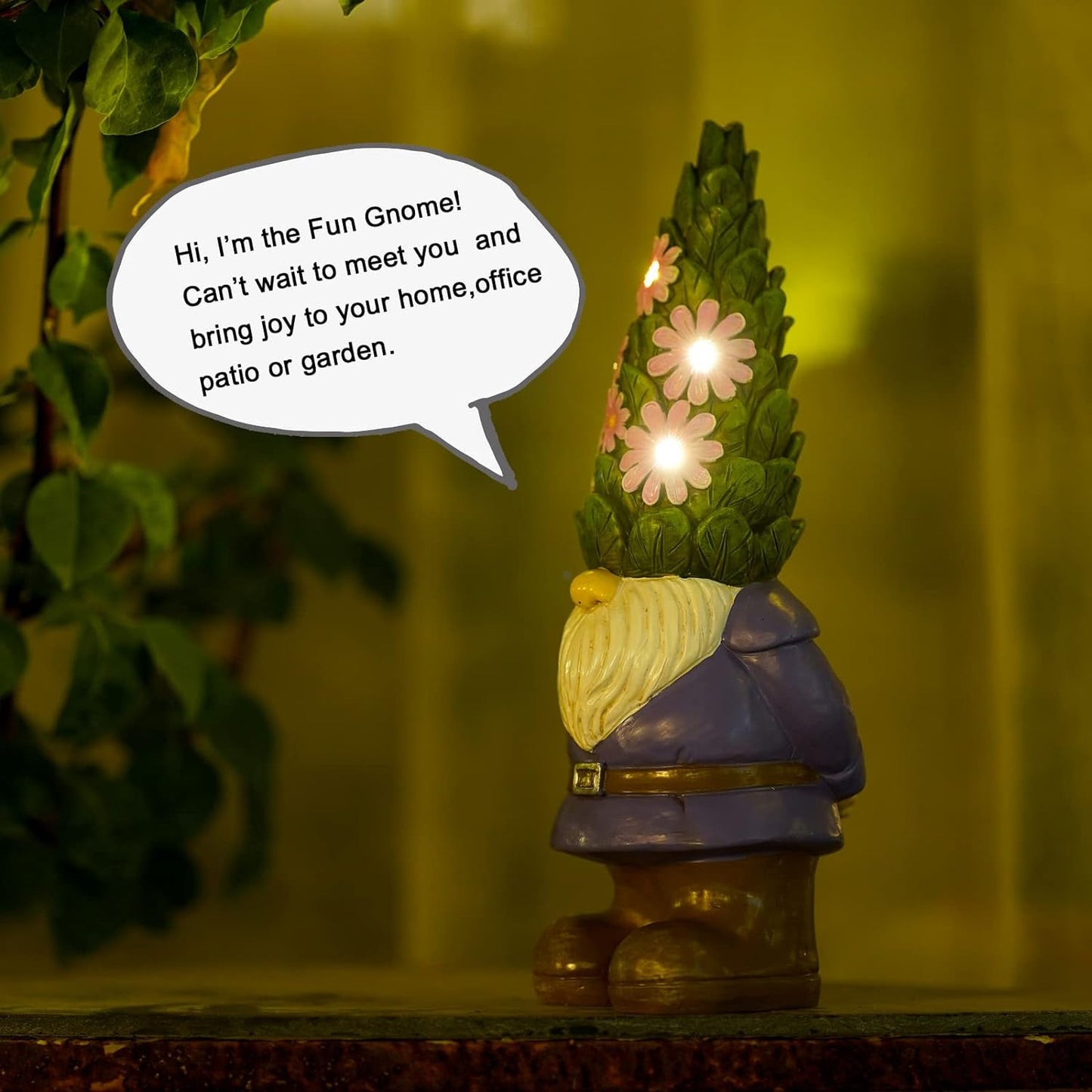 Nacome Solar Garden Outdoor Statues Turtle with Succulent 7 LED Lights - Lawn Decor Patio, Balcony, Yard Ornament - Birthday for Women/Mom/Grandma
