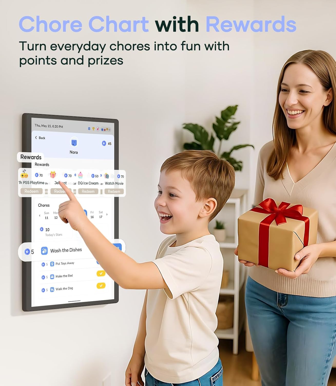 Purilite Select 32-Inch Digital Wall Calendar