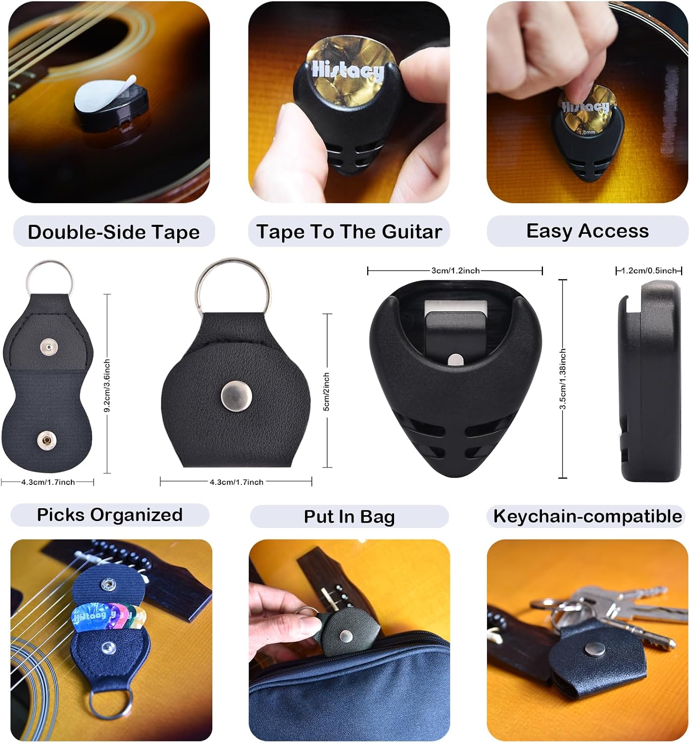Guitar Accessories Kit: Wooden Stand, Strap, Clip-On Tuner, 3-in-1 Capo, 30 Picks for Acoustic, Electric Guitar, Bass & Ukulele, All-in-One Perfect Guitar Gift Set for Men & Beginners & Pros