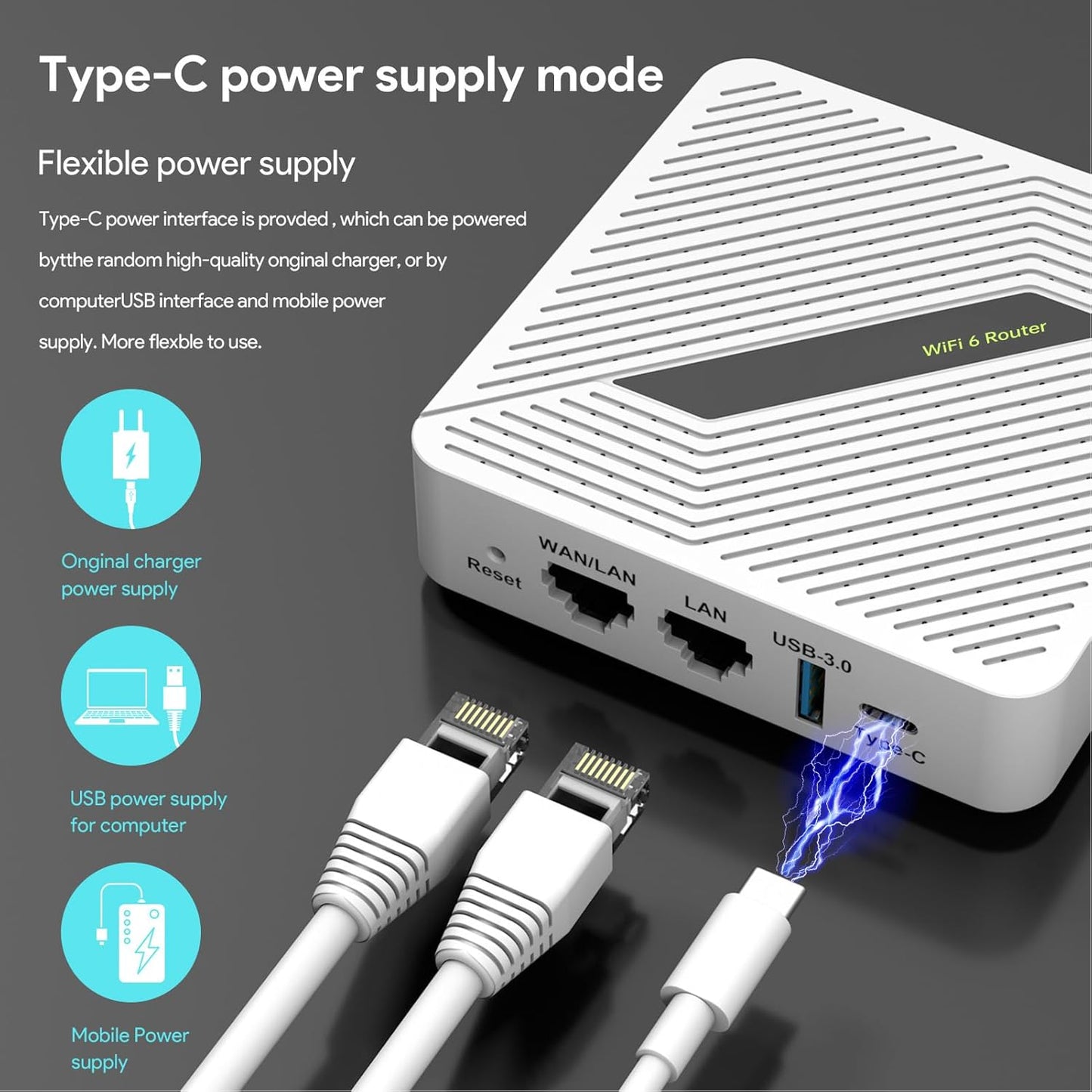 Zunate AX1800 MU MIMO Gigabit Router Portable Travel Router for Gen2 Gen3 Dual Band 2.4G 5.8G Support for VPN Mash EP RT2656 (US Plug)