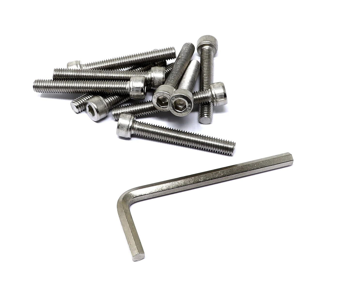 iexcell 25 Pcs M6 x 20mm Thread Pitch 1 mm Stainless Steel 304 Hex Socket Head Cap Screws Bolts Kit