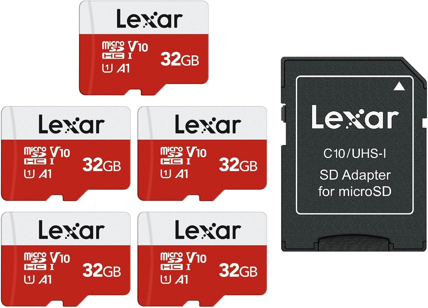 Lexar 128GB Micro SD Card, microSDXC UHS-I Flash Memory Card with Adapter - Up to 100MB/s, A1, U3, Class10, V30, High Speed TF Card