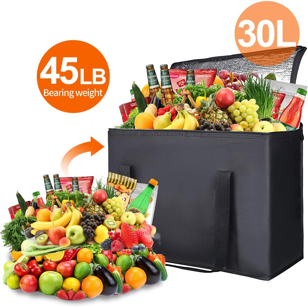 Purilite Select™ Insulated Food Delivery Bag – Extra Large Thermal Carrier for Hot & Cold Food Transport