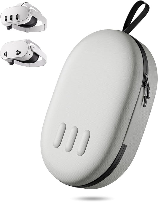 ANNAPRO Carrying Case for Meta Quest 3/Quest 2/Vision Pro, Compatible with Battery Elite Strap, Controllers and Other Accessories, Hard Shell Case and Superior Protection for Travel, Grey