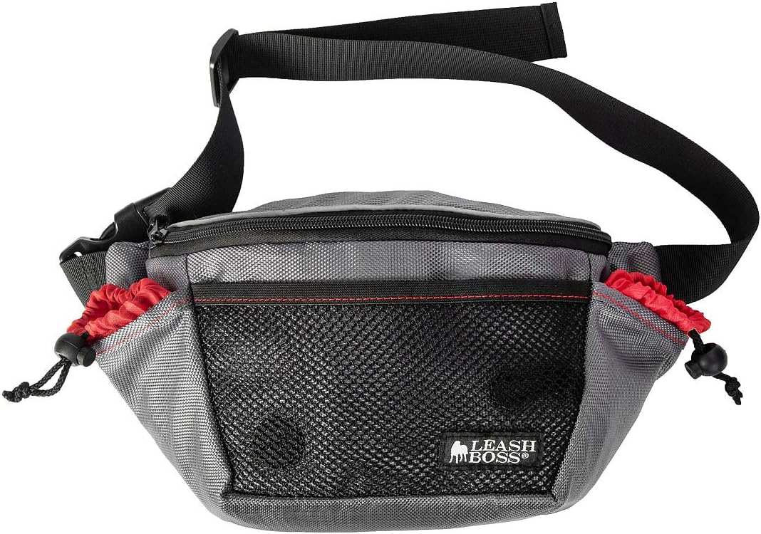 Leashboss Dog Treat Pouch for Training | Training Treat Pouches for Pet Training | Treat Bag for Dog Training | Portable Kibble Snack Container for Pets | Fanny Pack Waist Belt Transport On The Go