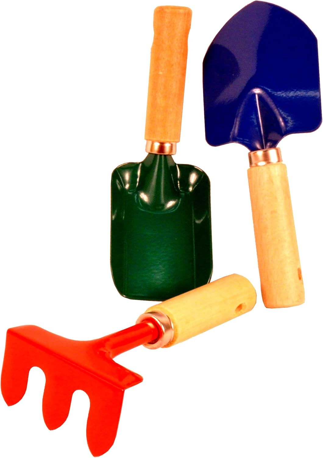 G & F Products 10018 JustForKids Kids Garden Tool Set Toy, Rake, Spade, Hoe and Leaf Rake, Reduced Size, 4-Piece