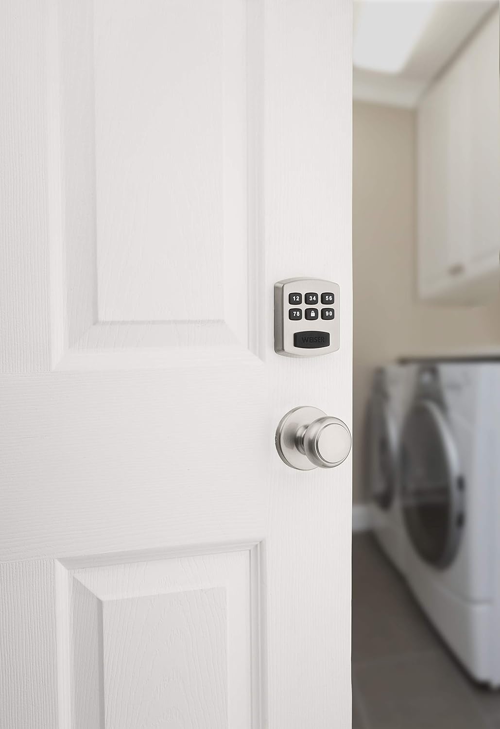 Weiser Powerbolt 3 Matte Black Keyless Entry Door Lock/Deadbolt Lock, 10-Button Keypad Door Lock with Auto Lock and 12-Month Battery Life, Electronic Door Locks for Front Door, Home Décor
