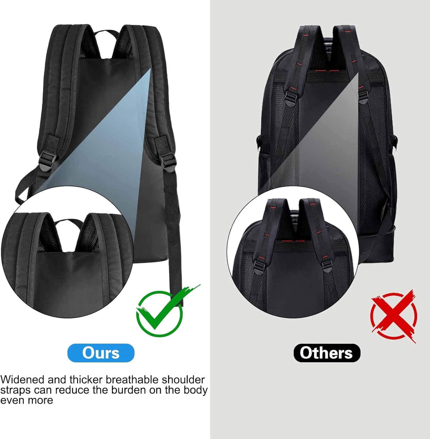 School Backpack Classic Basic Backpack Lightweight Bookbag for College Middle School Travel Work for Girls Boys