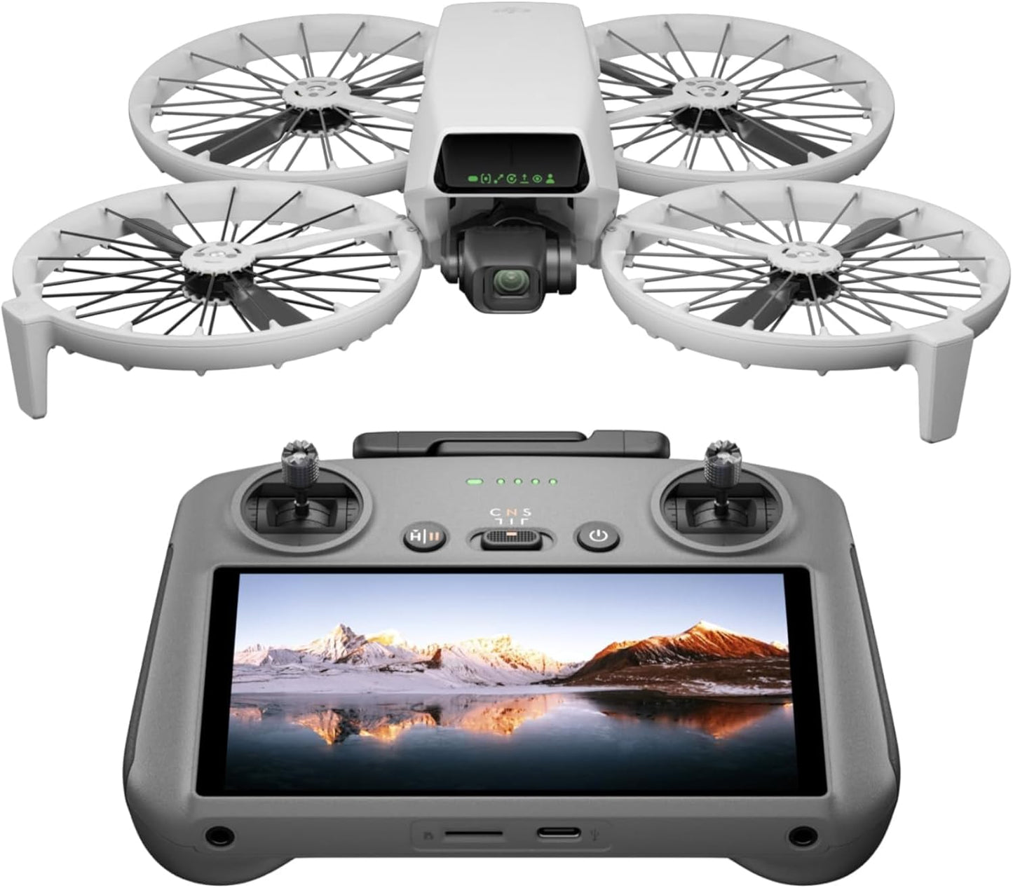 DJI Flip (RC-N3), Drone with 4K UHD Camera for Adults, Under 249 g, 3-Axis Gimbal Stabilization, 44000ft/13km Video Transmission, Palm Takeoff, Auto Return, 31-Min Flight Time, Intelligent Flight