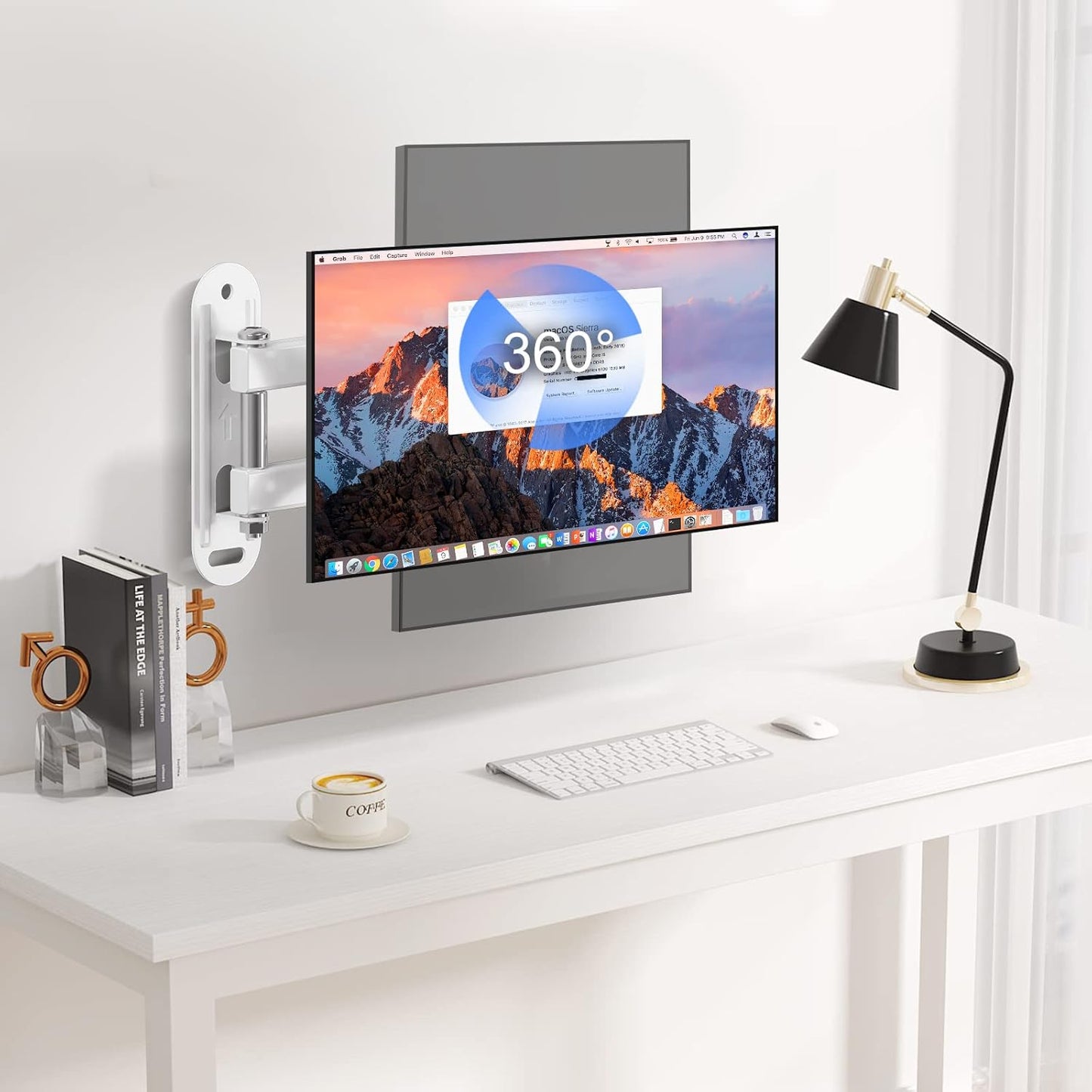 Suptek Full Motion Adjustable TV Wall Mount Rotation, Swivel and Tilt TV Arm Bracket for Most 15-32 inch LED, LCD Monitor and Plasma TVs VESA 75,100,Black (MA2720)