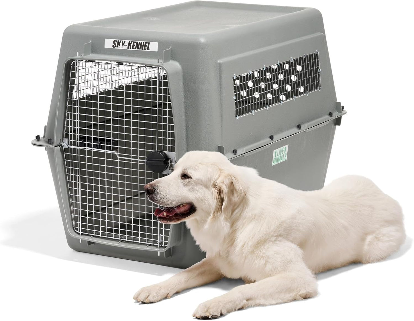 Petmate 00200 Sky Kennel for Pets from 25 to 30-Pound, Light Gray