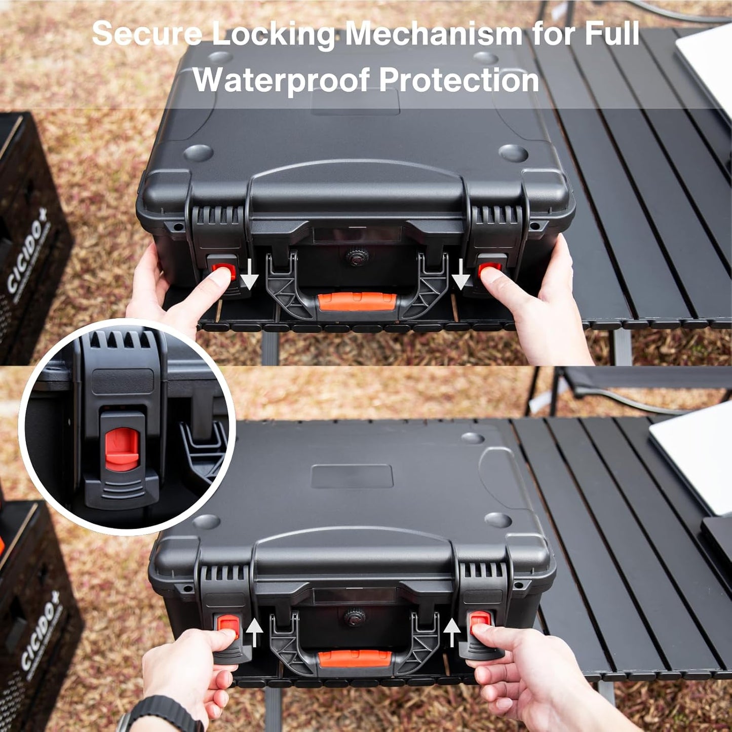 Steinwhale IP67 Waterproof Storage Case for Starlink Mini, Built with Waterproof Seal and Safe Latch System, Protective Hard Case with Foam Padding Keep Dish Safe, Portable for Travel and Outdoor Use