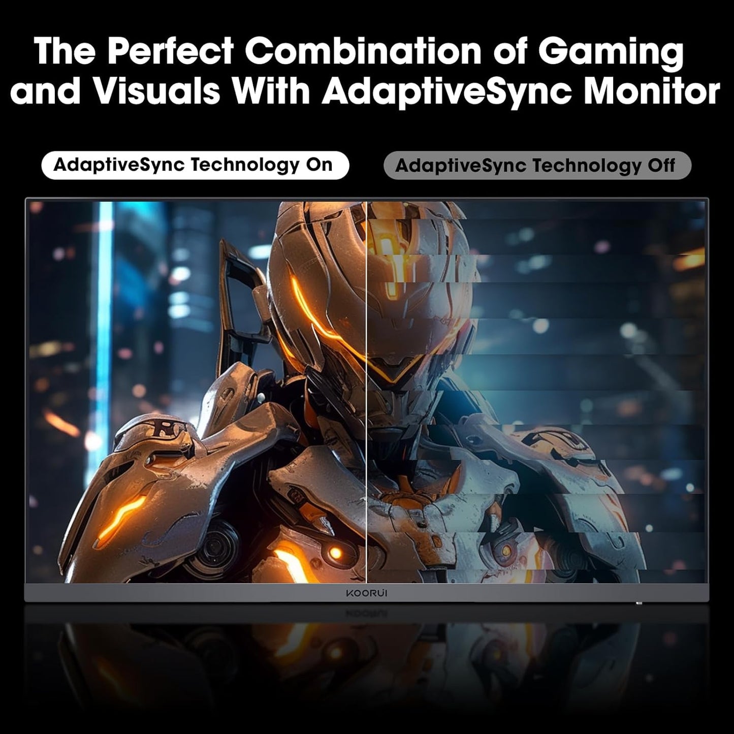 KOORUI Monitor 27 inch QHD 2K Fast IPS Gaming Monitor, 200Hz 1ms, HDR400,95% DCI-P3,Adaptive Sync,Tilt Pivot Swivel Vertical Height Adjustable,HDMI 2.0 &DP 1.4 Ports, G2722P, Black