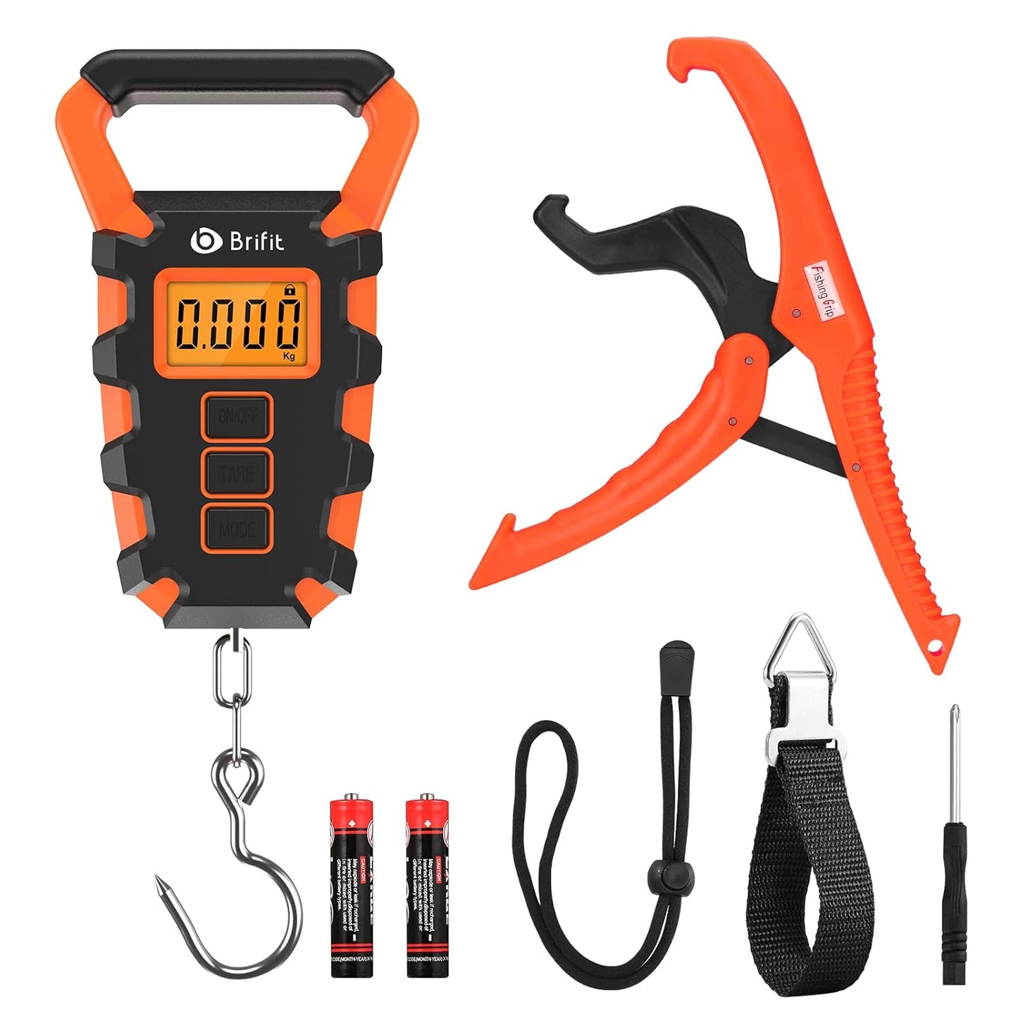 Upgraded Digital Hanging Fishing Scale with Ruler, Electronic Digital Luggage Scale, Fishing Postal Hanging Hook Scale with Measuring Tape, Backlit LCD Display, 110lb/50kg Capacity