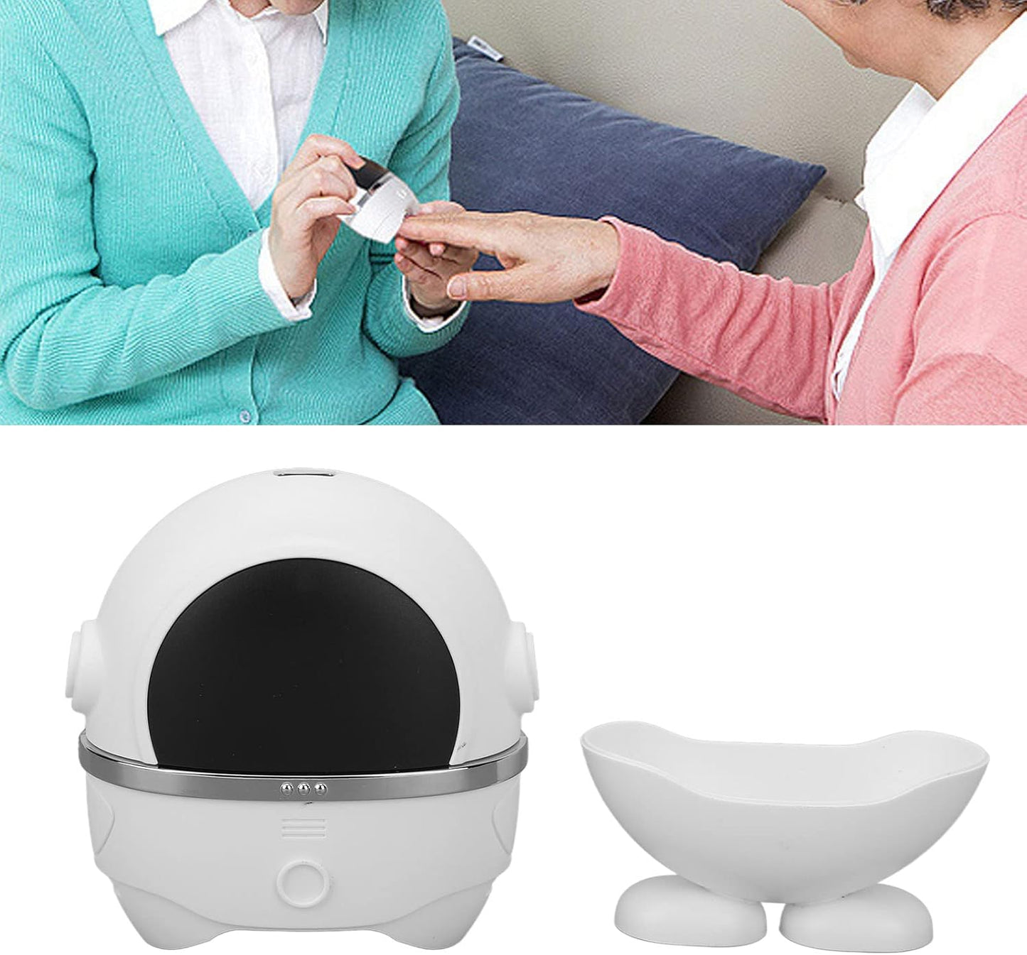 Automatic Electric Nail Clipper, 2 in1 Fingernail Cutter and Polisher with Nail Scraps Storage, Low Noise Baby Nail Trimmer 500mAh USB Rechargeable Electric Nail File for Baby, Kids, Seniors Nail Care