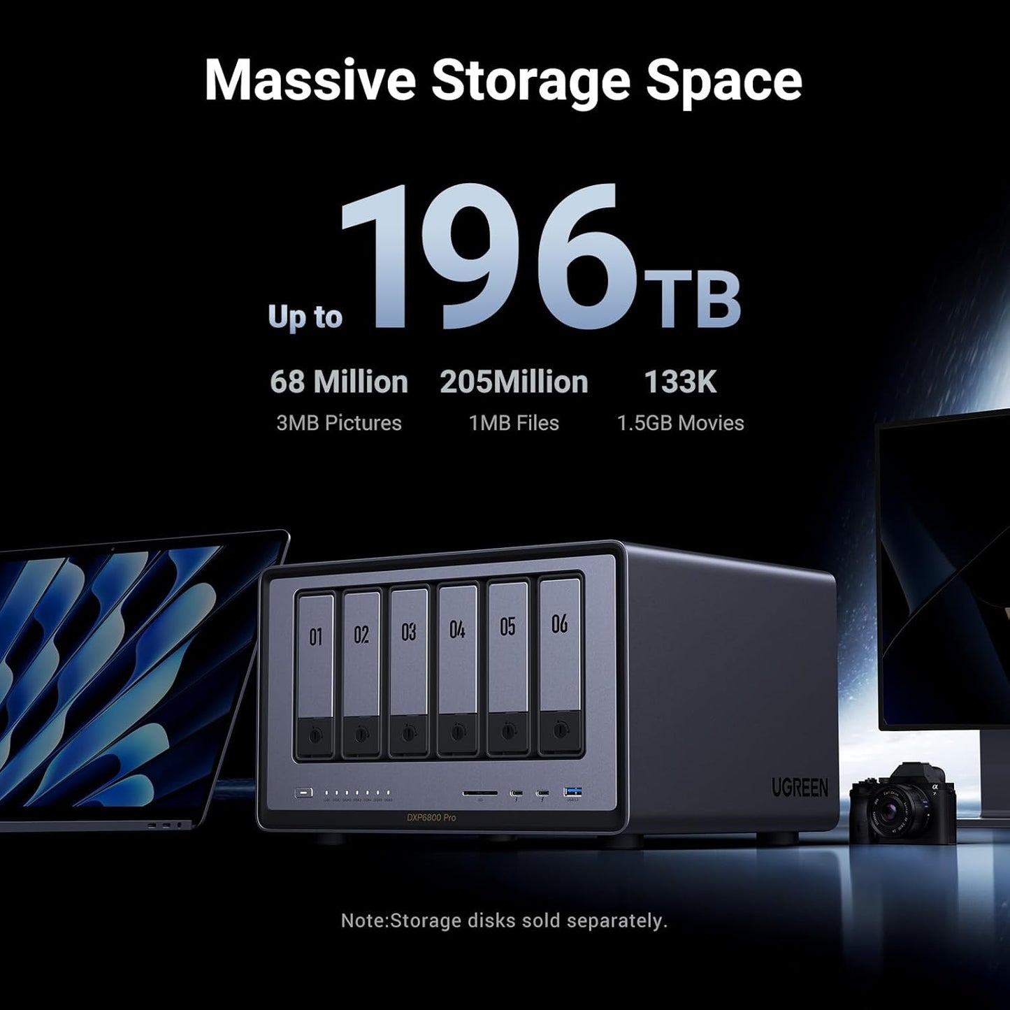 UGREEN NASync DXP2800 2-Bay Desktop NAS, Auto Backup Organize Phones/PCs Private Cloud Storage for Home & Office, Intel N100 Quad-core CPU, 8GB DDR5 RAM, 2.5GbE, Dual M.2 Slots, 4K HDMI (Diskless)
