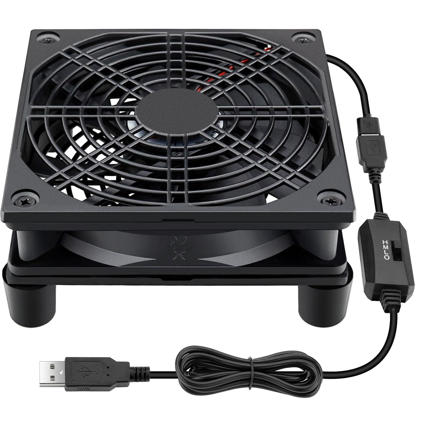 Wathai 140mm x 25mm USB Cooliing Fan 5V with Speed Control for Computer Case Receiver DVR Playstation Xbox PS4 Router Cabinet Cooling - PuriLite