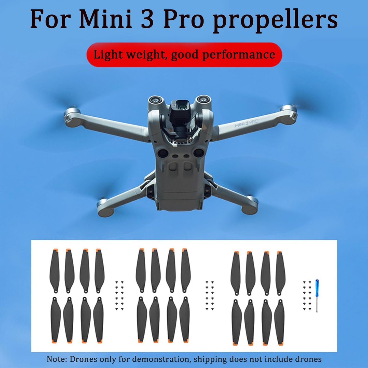 DJI Mavic Mini 3 Pro Propellers - 24 PCS Replacement Blades Compatible With Mini 3 Pro Drone - Low-Noise, Quick-Release Props Accessories