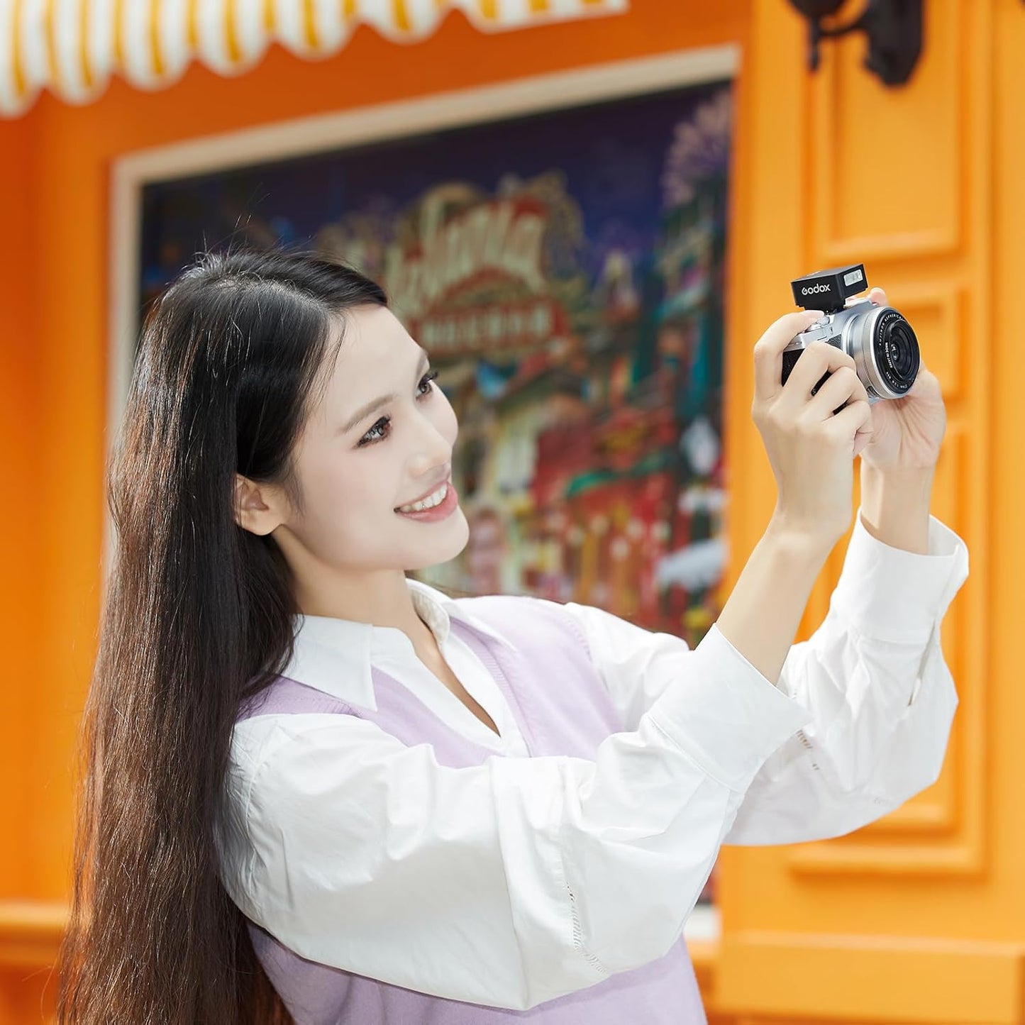 Godox iM30 Mini Camera Flash GN15 On-Camera Speedlite with 7 Power Levels 3.6s Recycle Time Single-Contact Hot Shoe Replacement for Canon Nikon Sony Mirrorless Cameras