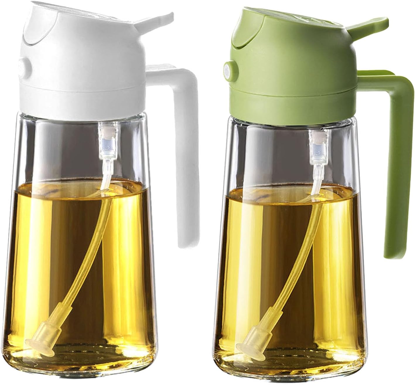 Purilite Select 470ml Glass Oil Sprayer & Dispenser Bottle – 2-in-1 Flip Top