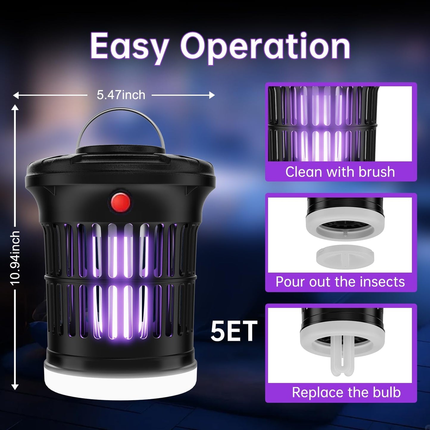 Bug Zapper Mosquito Zapper Outdoor,30W Mosquito Killer Outdoor IPX4 Waterproof, High Powered 4200V Electric Mosquito Zapper, Fly Trap for Home Garden Patio