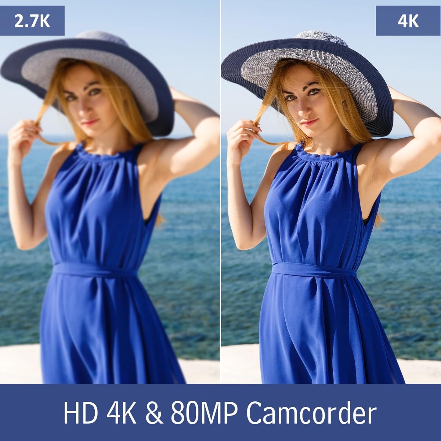 6K Camcorder Video Camera HD 64MP IR Night Vision Vlogging Camera for YouTube 18X Digital Zoom 4.0 Inch Touch Screen Video Camera with WiFi, Microphone, Stabilizer, Remote Control, 64GB SD Card