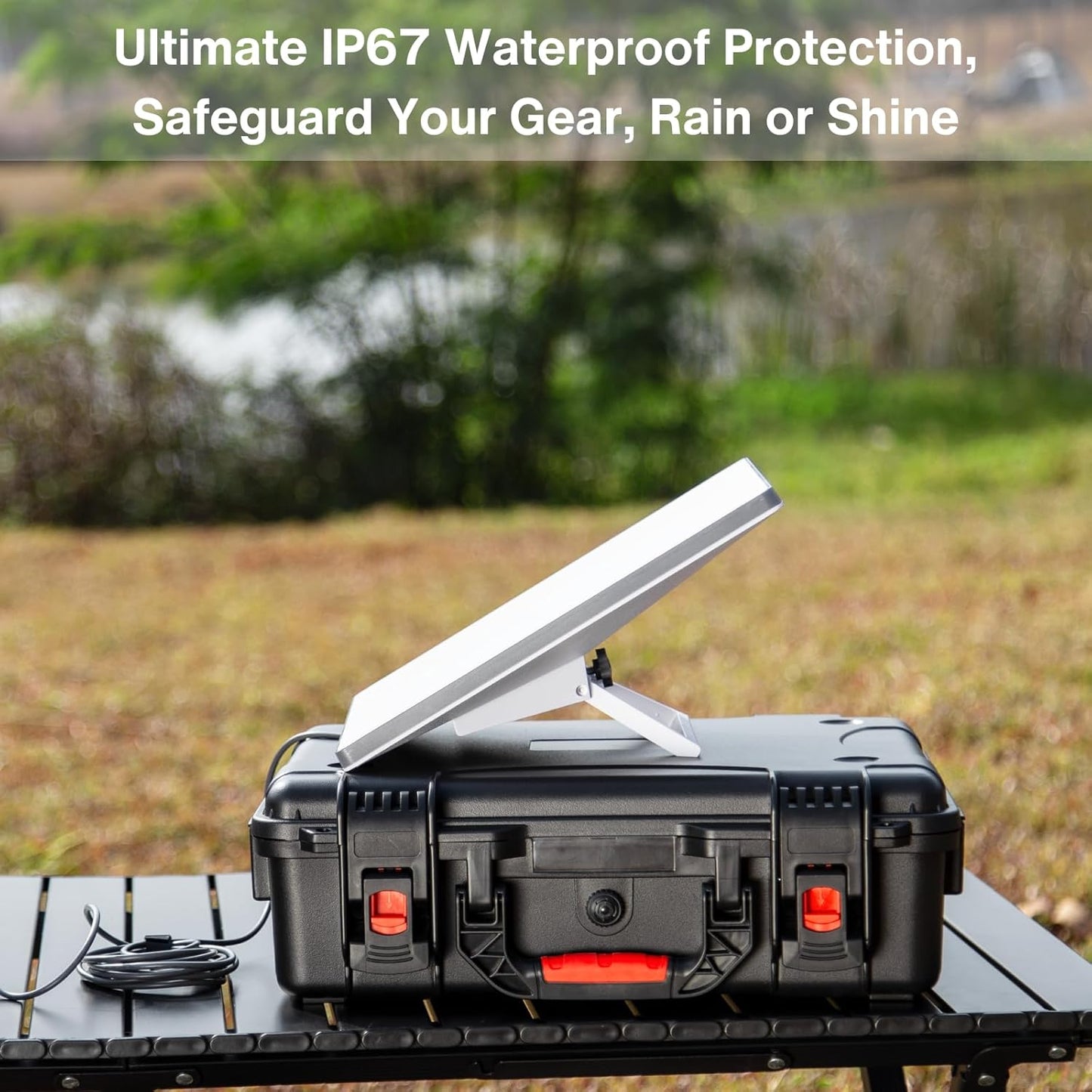 Steinwhale IP67 Waterproof Storage Case for Starlink Mini, Built with Waterproof Seal and Safe Latch System, Protective Hard Case with Foam Padding Keep Dish Safe, Portable for Travel and Outdoor Use