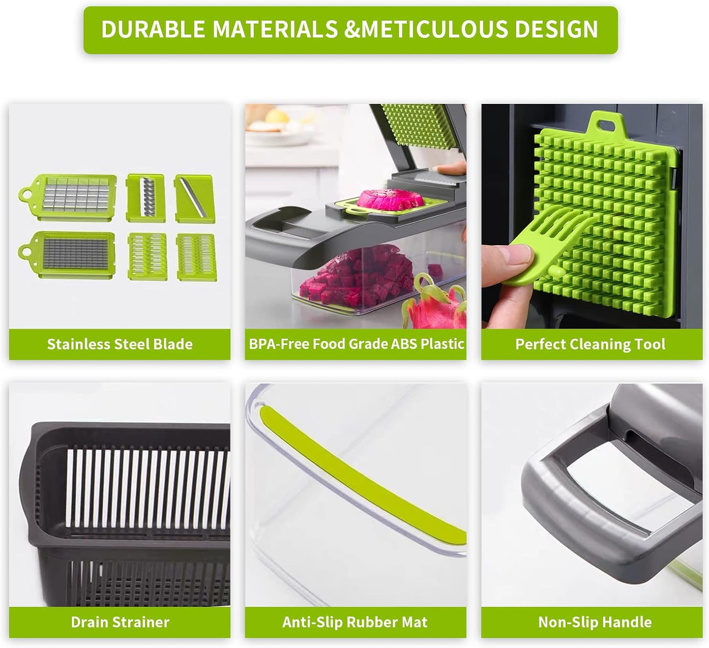 Purilite Select 8-in-1 Vegetable Chopper Slice Smarter, Cook Faster