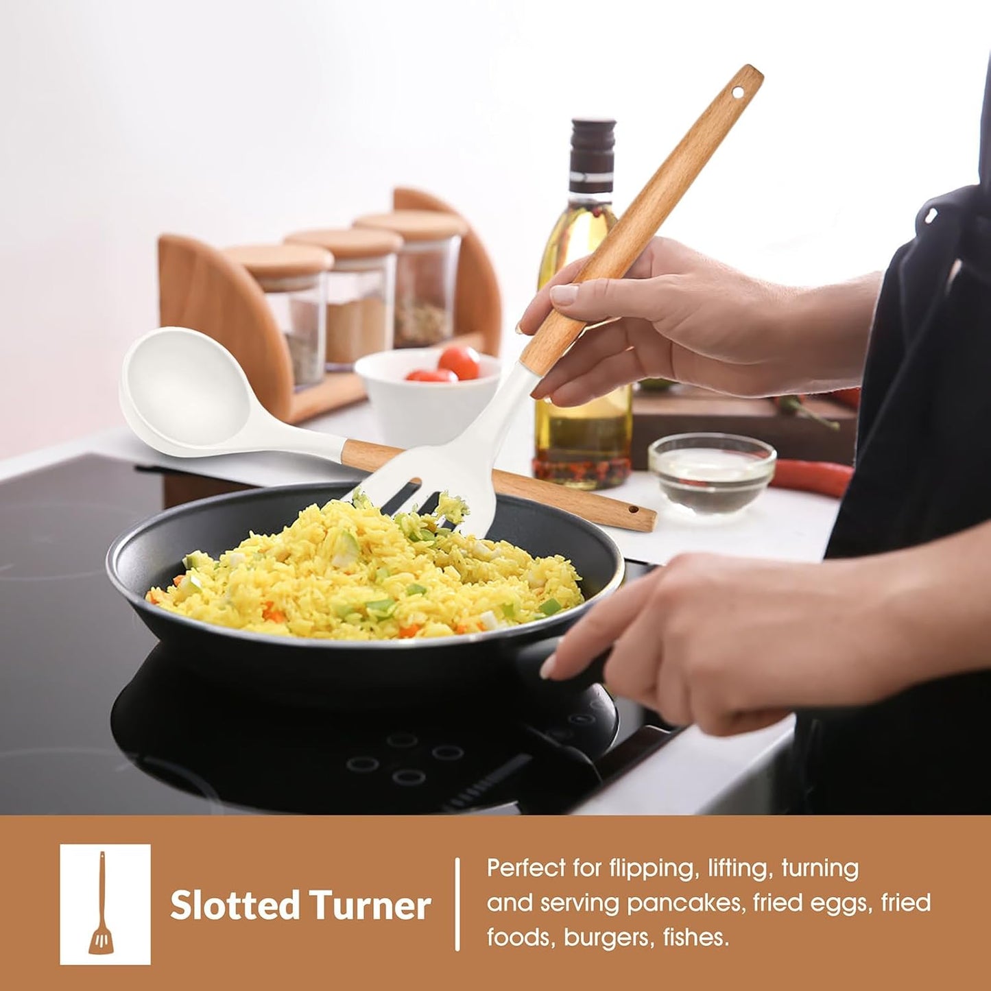 Purilite Select 6-Piece Silicone Cooking Utensil Set