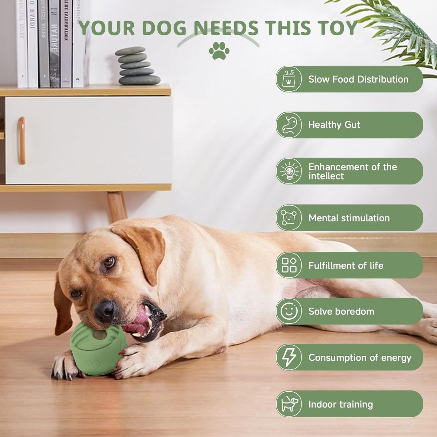 Atdoall Interactive Dog Puzzle Toy, Treat Dispensing Dog Enrichment Toy, Large Chew Toy - Puppy Boredom Relief, Dogs Treat Balls, Sturdy Frozen Treat Toy for Medium and Large Dogs - PuriLite