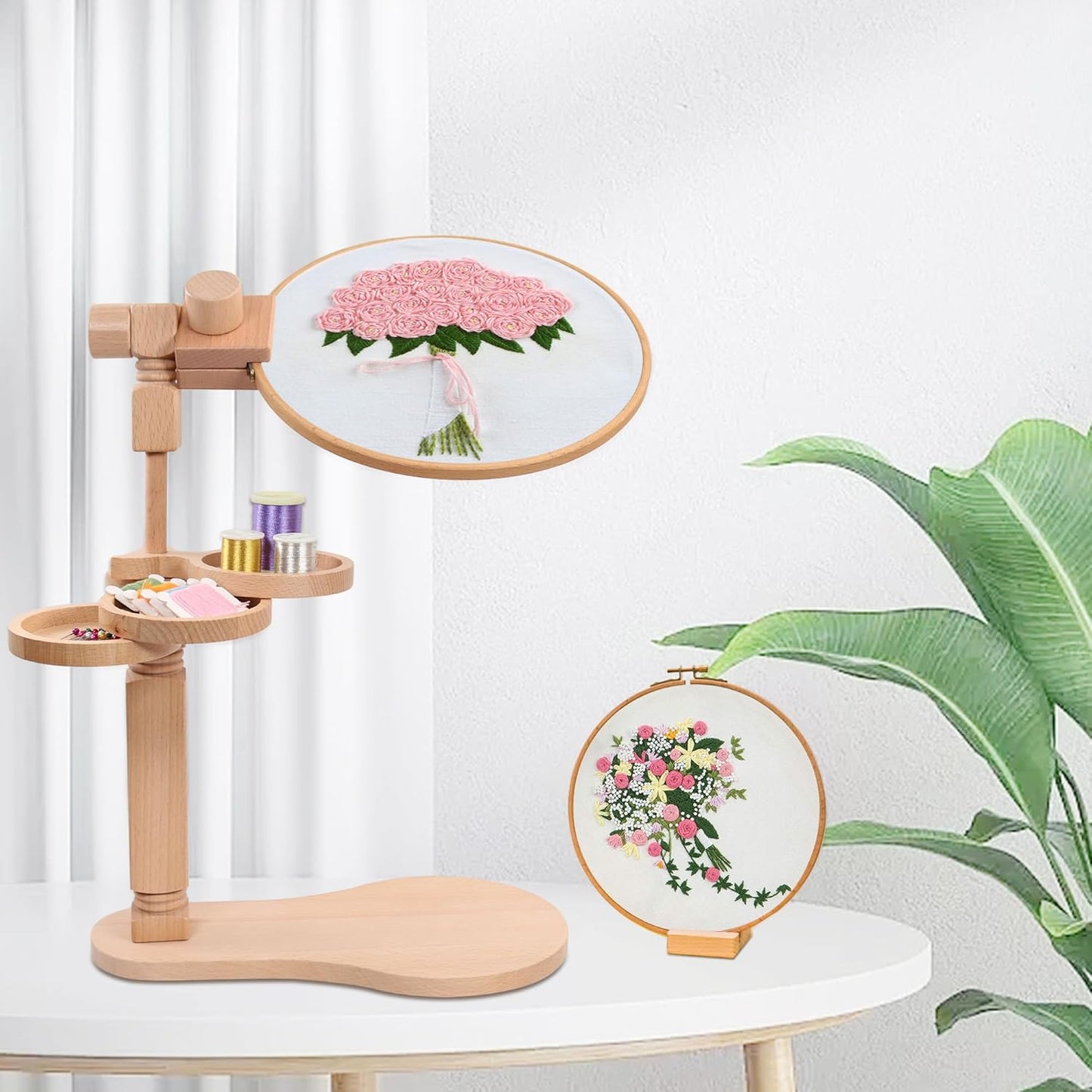 Purilite Select Adjustable Beech Wood Embroidery Hoop Stand