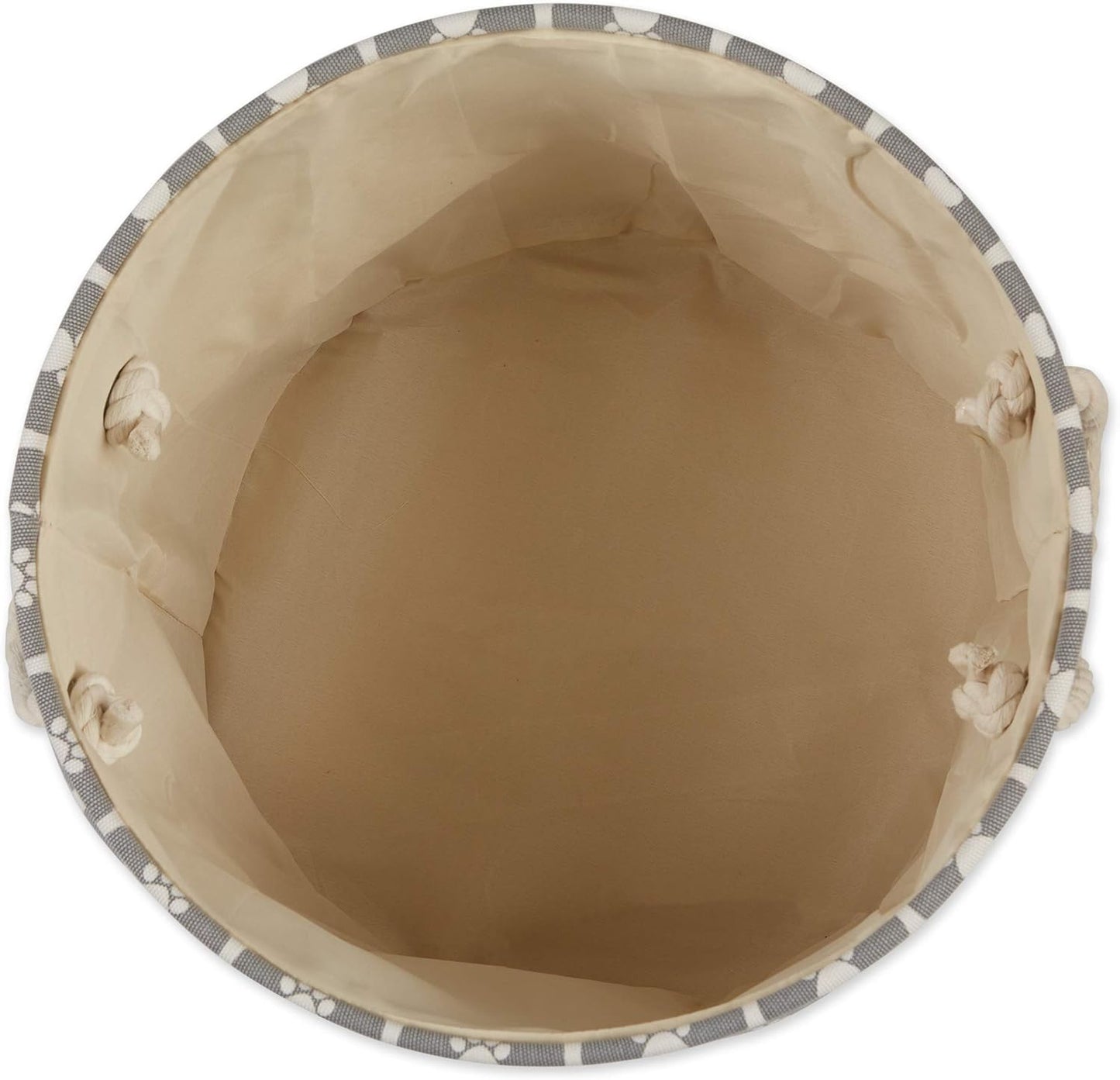 DII Bone Dry RoundSmall Pet Toy and Accessory Storage Bin, 12"(Dia) x9(H), Collapsible Organizer Storage Basket for Home Decor, Pet Toy, Blankets, Leashes and Food-Gray Stripes