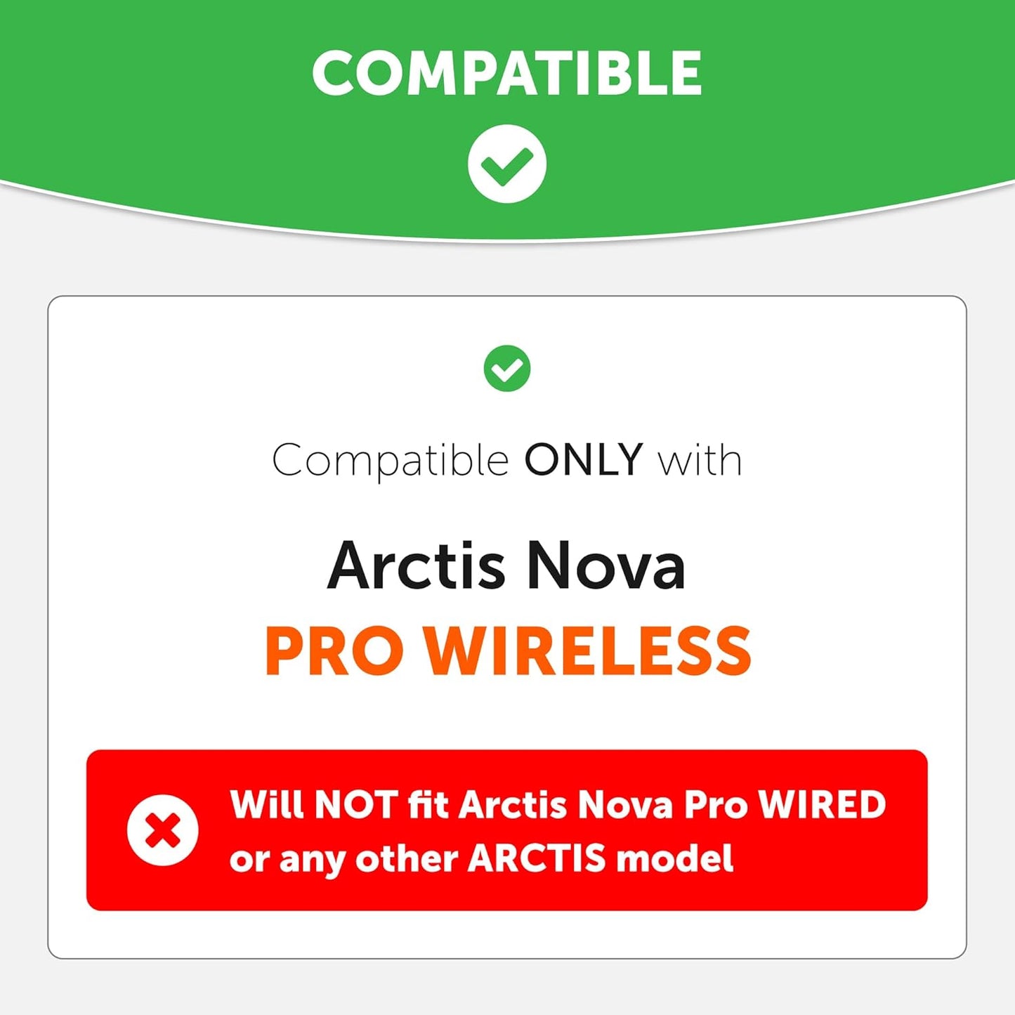 WC Freeze Nova Pro Wireless - Cooling Gel Earpads for Arctis Nova Pro Wireless ONLY (Doesn’t Fit Other Models), Made by Wicked Cushions, Improved Durability, Thickness & Sound Isolation | Black