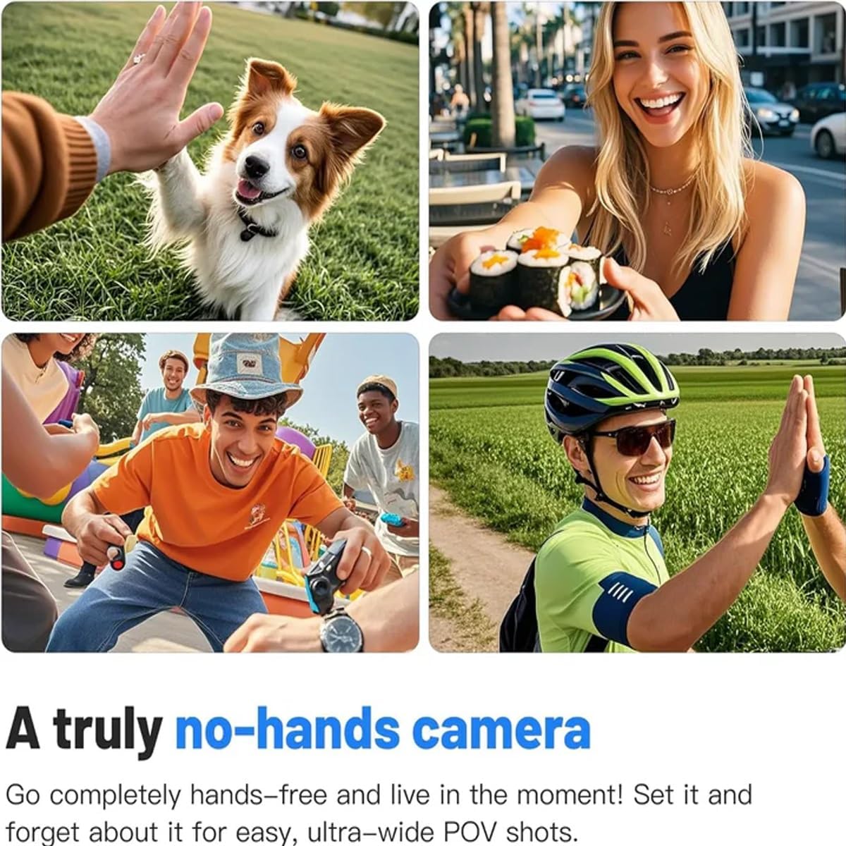 POV Pro Mini Body Camera Wearable 4K Thumb Action Cam Portable Body Cam with Audio Chest Camera for Vlogging Cycling Travel Pet Walking Sports Clip On