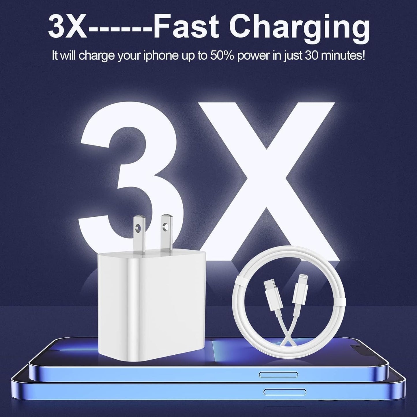 Purilite Select 20W USB-C Fast Charger Set with MFi-Certified Lightning Cable
