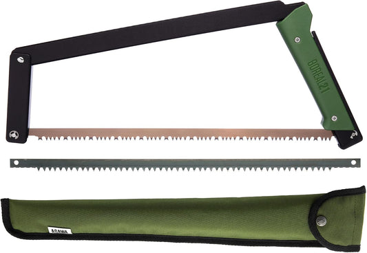 AGAWA BOREAL21 Tripper Kit, 21" Folding Saw, Dual Blades, Nylon Case, Green