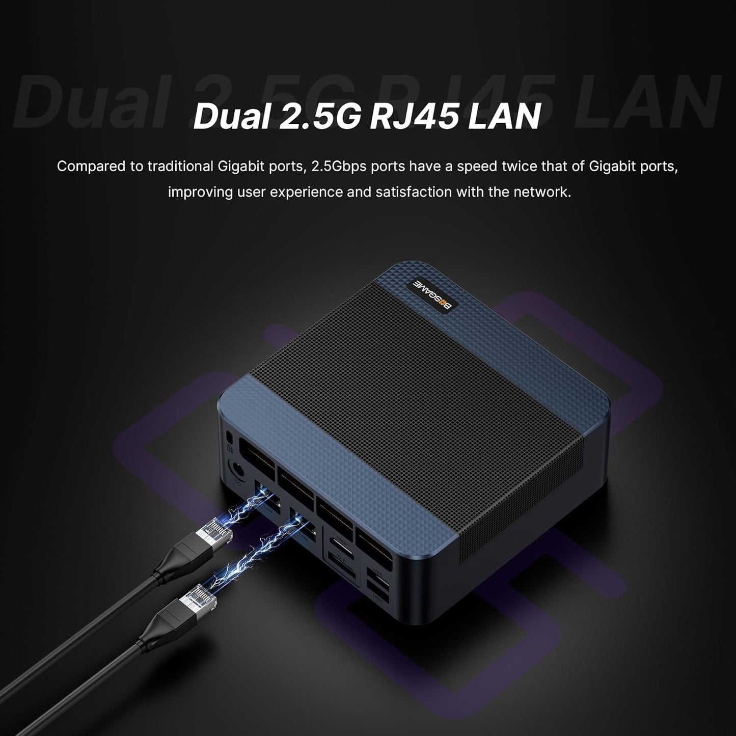BOSGAME P4 Plus Mini PC Desktop Computers, AMD Ryzen 7 5825U (up to 4.5GHz), 32GB DDR4, 1TB PCIe SSD, Dual LAN 2.5G & Wi-Fi 6E & BT5.2, 4K Triple Display, Compact Silent PC for Gaming, Office, Design