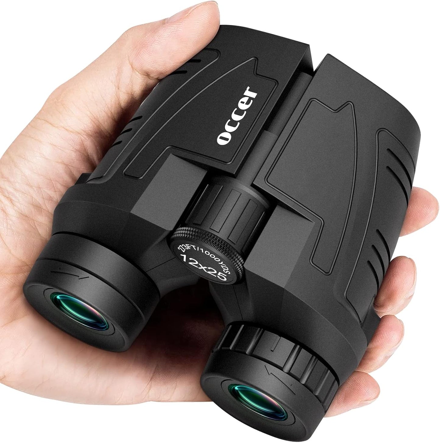 Occer 12x25 Compact Binoculars for Adults Kids, Small Binoculars with Large View Clear Low Light Vision,High Power Lightweight Binocular Easy Focus for Hunting, Bird Watching, Travel, Hiking,Sports