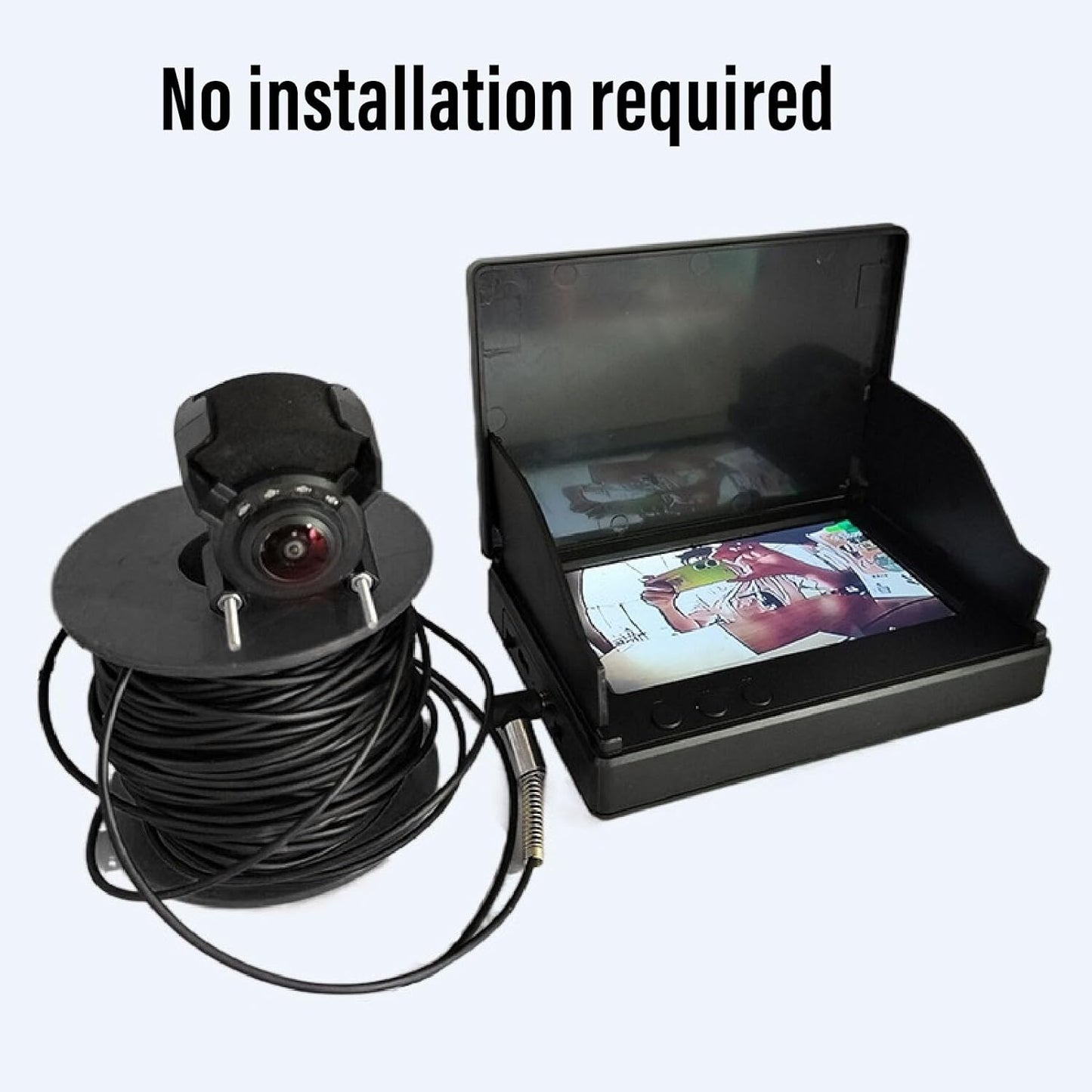 Tiiyee Underwater Fishing Camera, 15M Cable 1080P High Definition 4.3In Visible Large Screen Video New Model Camera Fish Finder Portable Monitor LCD Display for Ice Lake Boat Kayak