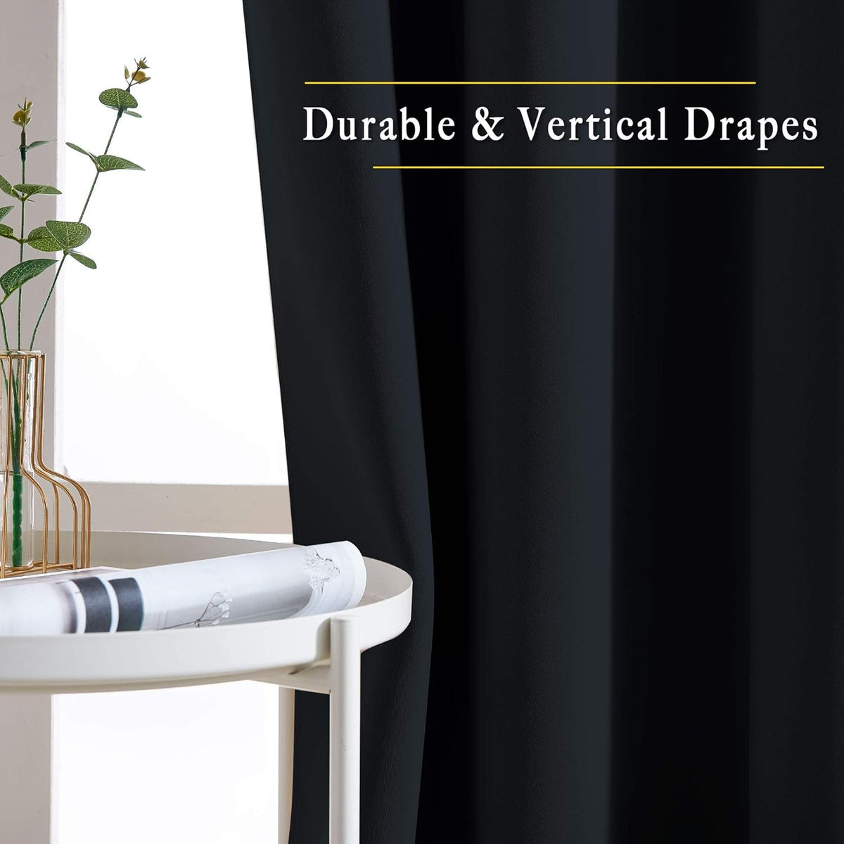 NICETOWN Blackout Curtains 2 Panels for Bedroom- Thermal Insulated Grommet Blackout Curtains 63 Inches Long for Living Room/Kitchen Rideaux occultants (2 Panels, W42 x L63 -Inch,Grey) - PuriLite