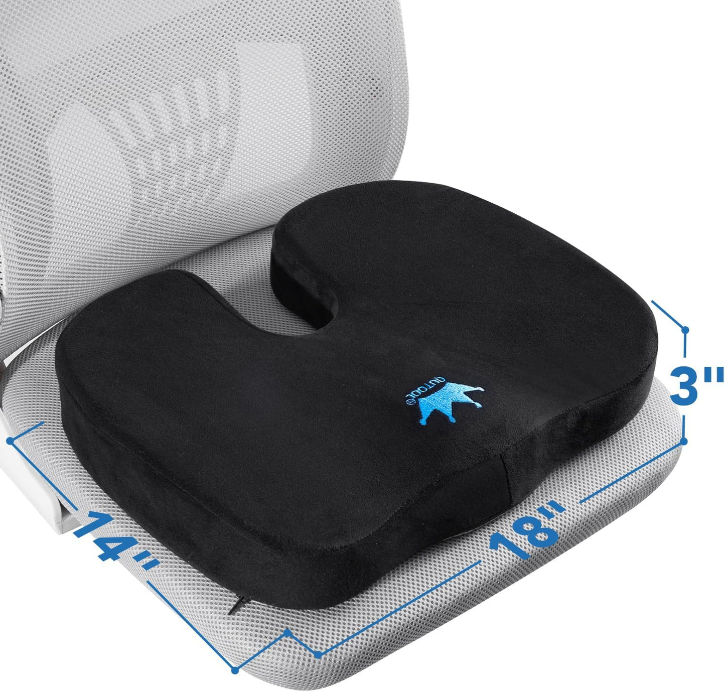 Lumbar Support Pillow for Office Chair Car Memory Foam Back Cushion Back Pain Relief Improve Posture Large Back Pillow for Computer, Gaming Chair, Recliner with Mesh Cover Double Adjustable Straps