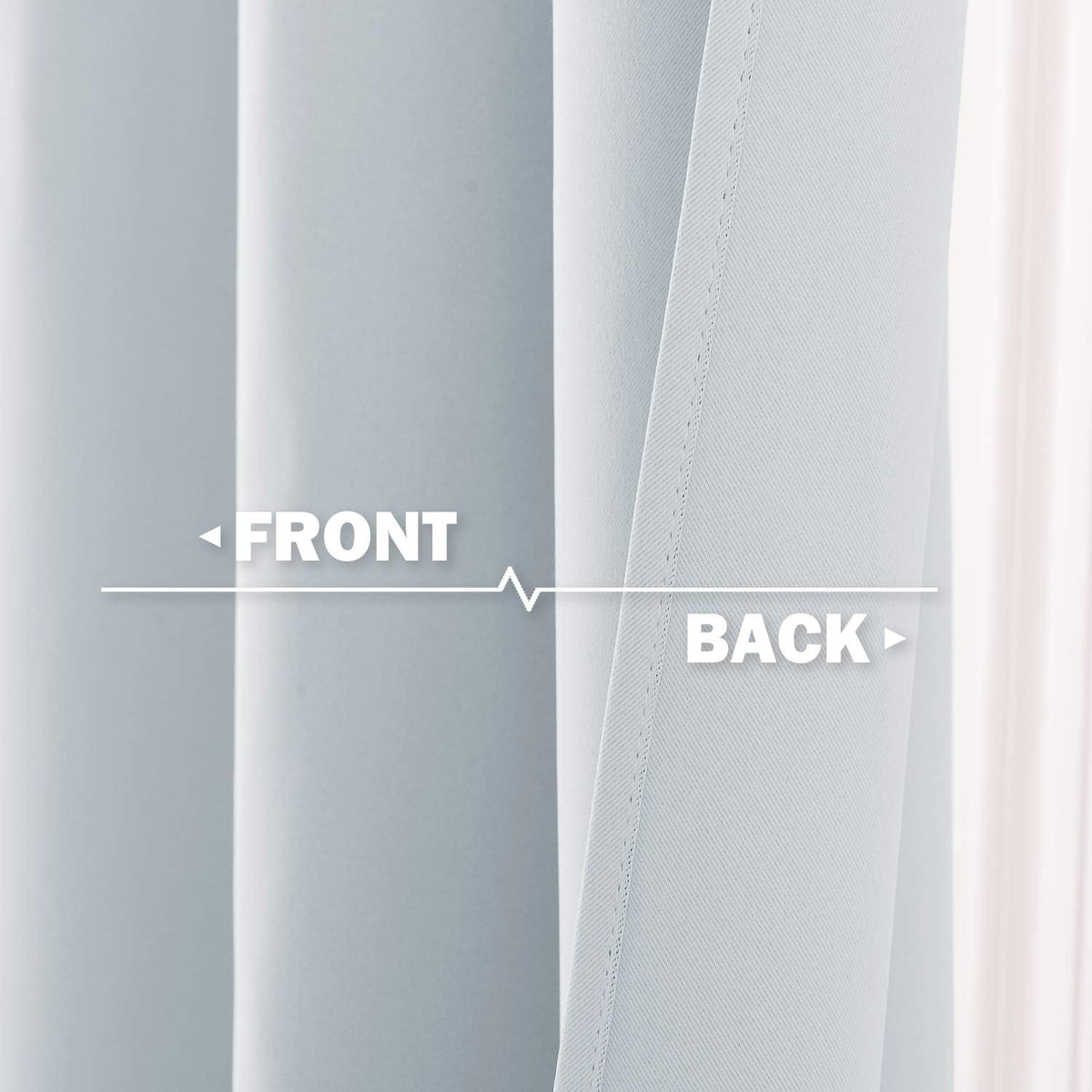 NICETOWN Blackout Curtains 2 Panels for Bedroom- Thermal Insulated Grommet Blackout Curtains 63 Inches Long for Living Room/Kitchen Rideaux occultants (2 Panels, W42 x L63 -Inch,Grey) - PuriLite