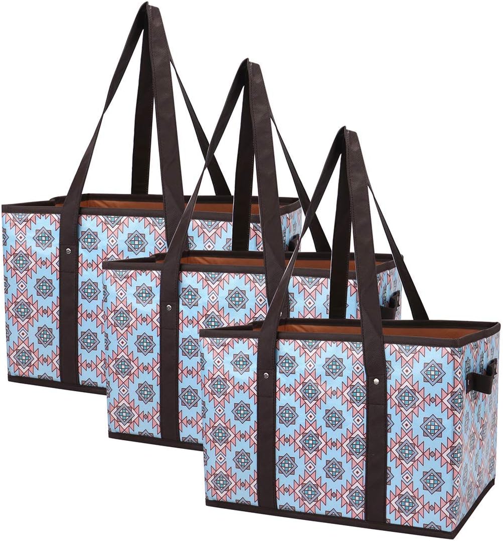 Purilite Select™ Heavy-Duty Reusable Grocery Tote Box Bags – 4 Gallon Capacity